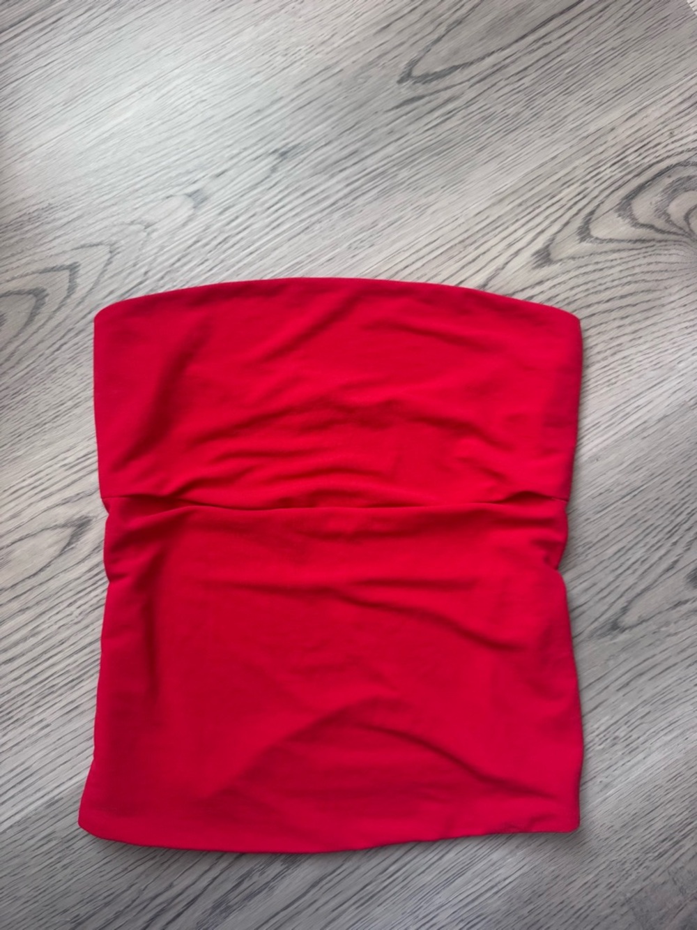 ZARA Red Strapless top